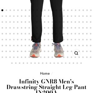 NFINITY Men's Black Drawstring Straight Leg Pants